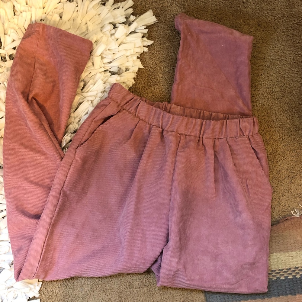 Light pink corduroy pants